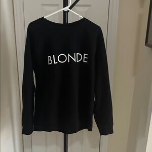 Brunette The Label Black 'Blonde' Sweatshirt